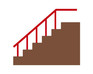 stairs furniture furnishing household interior exterior home image vector icon logo