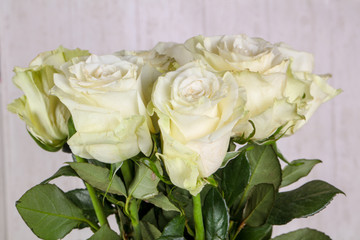 White roses bouquet