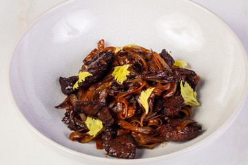 Soba with beef