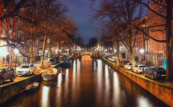 The Reguliersgracht in the old town of Amsterdam