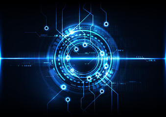 Abstract digital technology operational system cyber background vector