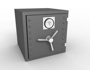 safe box 3D. Bank vault. 3D rendered illustration
