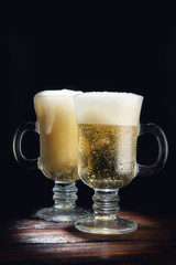 Beer into glass