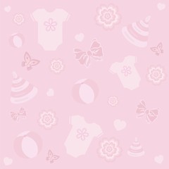 Vector pink baby background