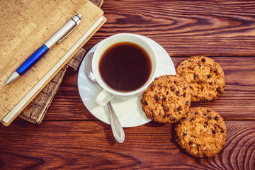 Coffee Break - Notepad and Pen along with coffee 