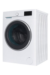 Isolated washing machine on a white background