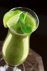 Freshly Made Healthy Green Smoothie