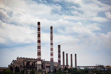 Fototapeta na wymiar Factory pollution 