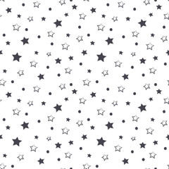 Beautiful Star Pattern. Endless Shape. Christmas Background.