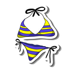 summer  objects of simple color illustrations