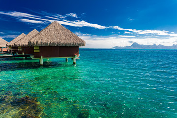 Overwater bungalows,Tahiti, French Polynesia