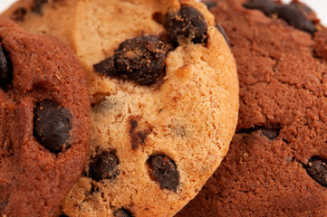 Sweet cookies with chocolate