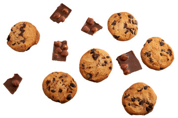 Sweet cookies with chocolate