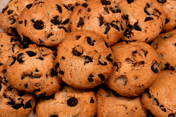 Sweet cookies with chocolate