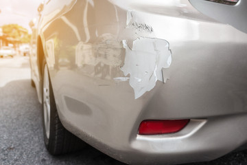 Details Of A Car In An Accident with crack colour texture