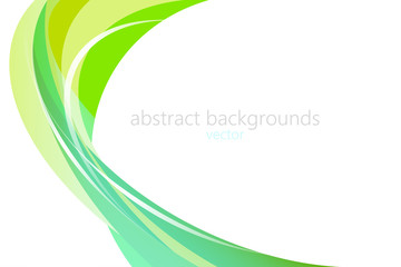 Abstract green colors shapes scene vector wallpaper on a white backgrounds