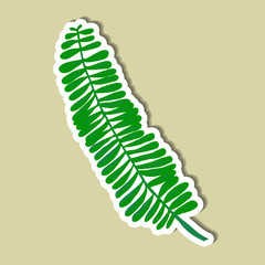 leaf of simple color illustrations