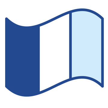 Frankreich Fahne Vector Icon Illustration