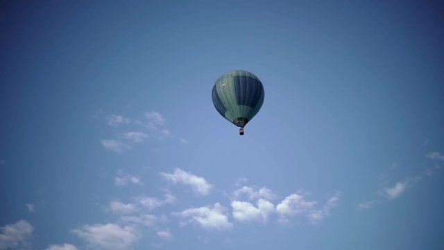 hot air balloon in flight