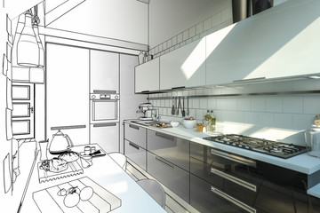 My place under the roof 08 (line drawing)