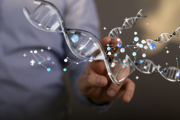 dna and medical and technology background