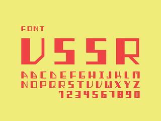 Ussr font. Vector alphabe