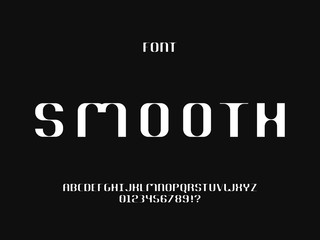 Smooth font. Vector alphabet
