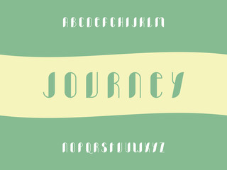 Journey fill font. Vector alphabet