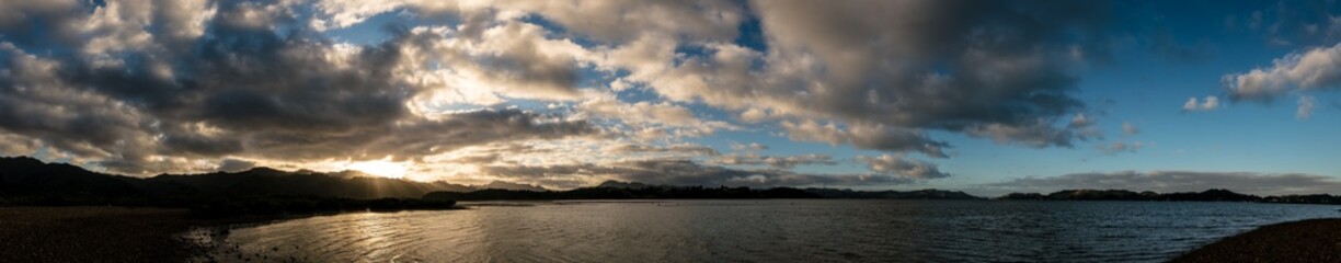 Panorama of sunset of the Bay