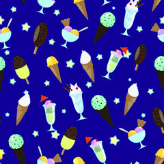 seamless fun ice cream background. suitable for fabric, packaging and event decoration