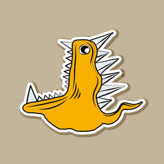 monster of simple color illustrations