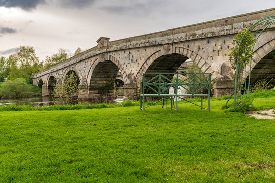 Atcham Bridge over the River Severn in Atcham, near Shrewsbury, Shropshire, England, UK