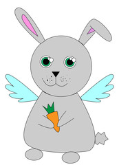  cute rabbit with carrots