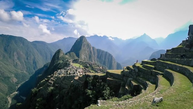 Timelapse of the Lost Incan City of Machu Picchu near Cusco, Peru.