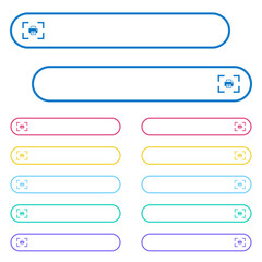 Obraz premium Camera print image icons in rounded color menu buttons