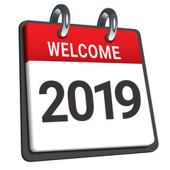 Vector illustration of new year calendar.