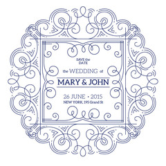 Beautiful thin line ornamental frame