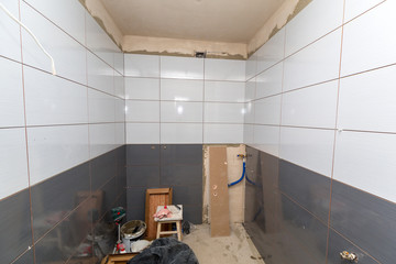 Obraz premium New tiles in bathroom interior