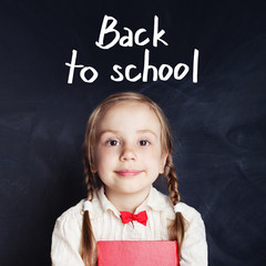 Back To School Concept, Happy Smiling Schoolgirl Portrait