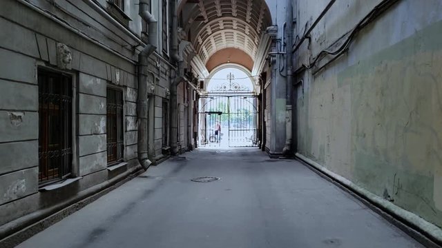 Alleyway in St. Petersburg, Russia.
