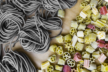 pasta close up view. Copy space. Food background