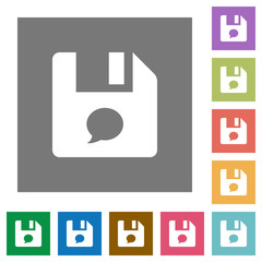 File comment square flat icons