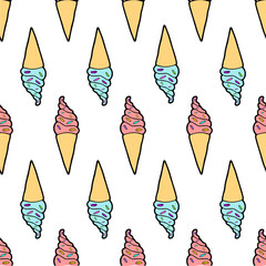 Cute ice cream pattern