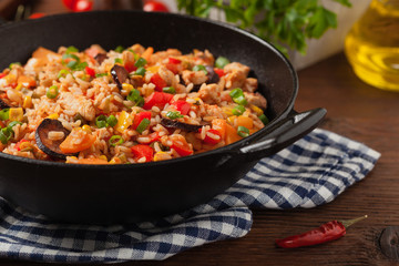 Traditional jambalaya.