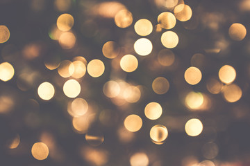 Golden Christmas bokeh lights glittering