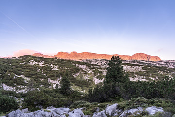 Fototapeta na wymiar Dachstein mountain in the morning