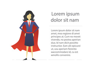 Super woman flat character design