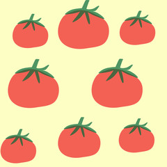 Pattern  tomato  on the  background