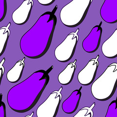 Pattern  eggplant  on the  background