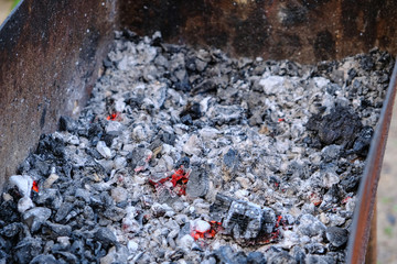 Charcoal in the brazier